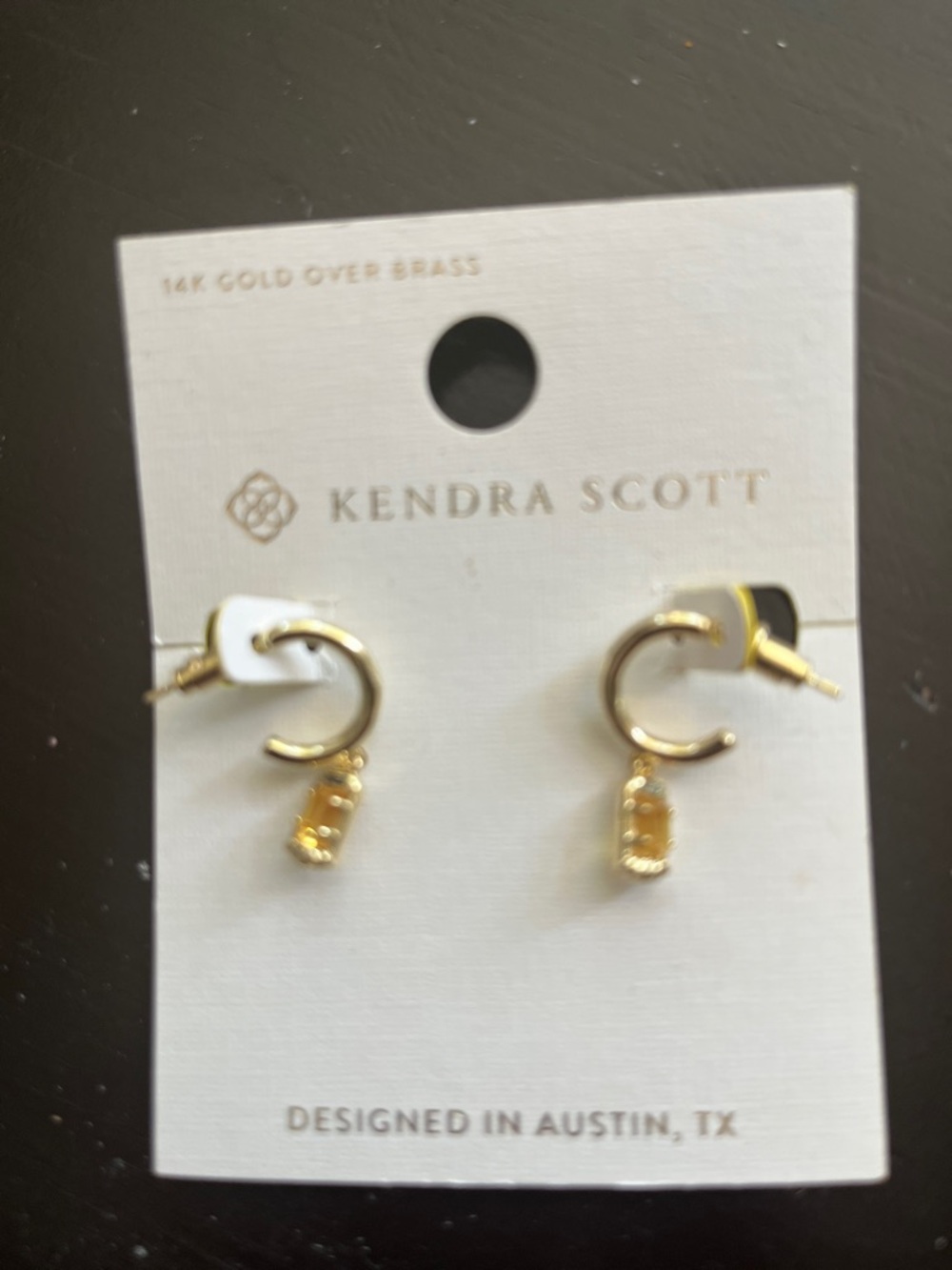Kendra Scott Gold Hoop Huggie Earrings with Gold Dangles